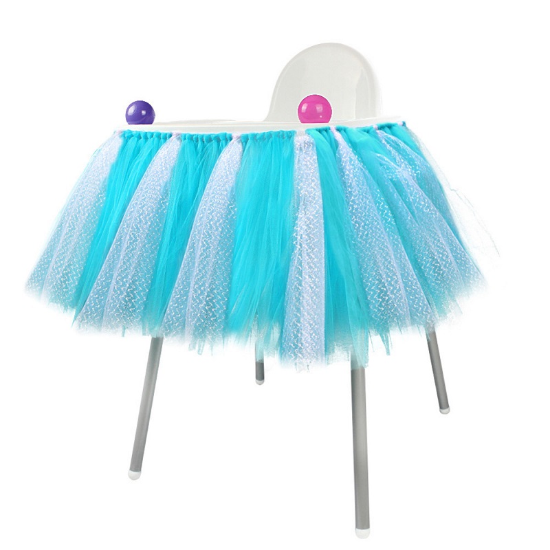 Boy Girl Tutu Tulle Skirt High Chair Cover Cloth Baby Shower Birthday Party  Supplies Baby Decor Tulle Skirt 100cm x 35cm  Wish